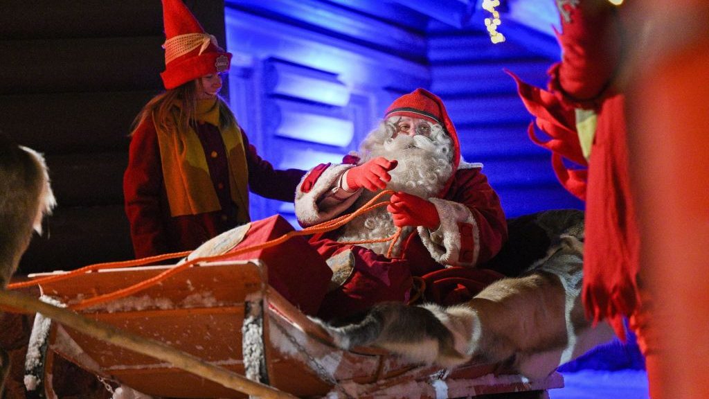 Calcetines Only Christmas rojo papa Noel para mujer