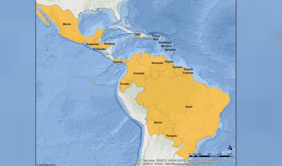 La mayoría de países de América Latina han registrado casos de Zika. (Crédito: Paho.org)