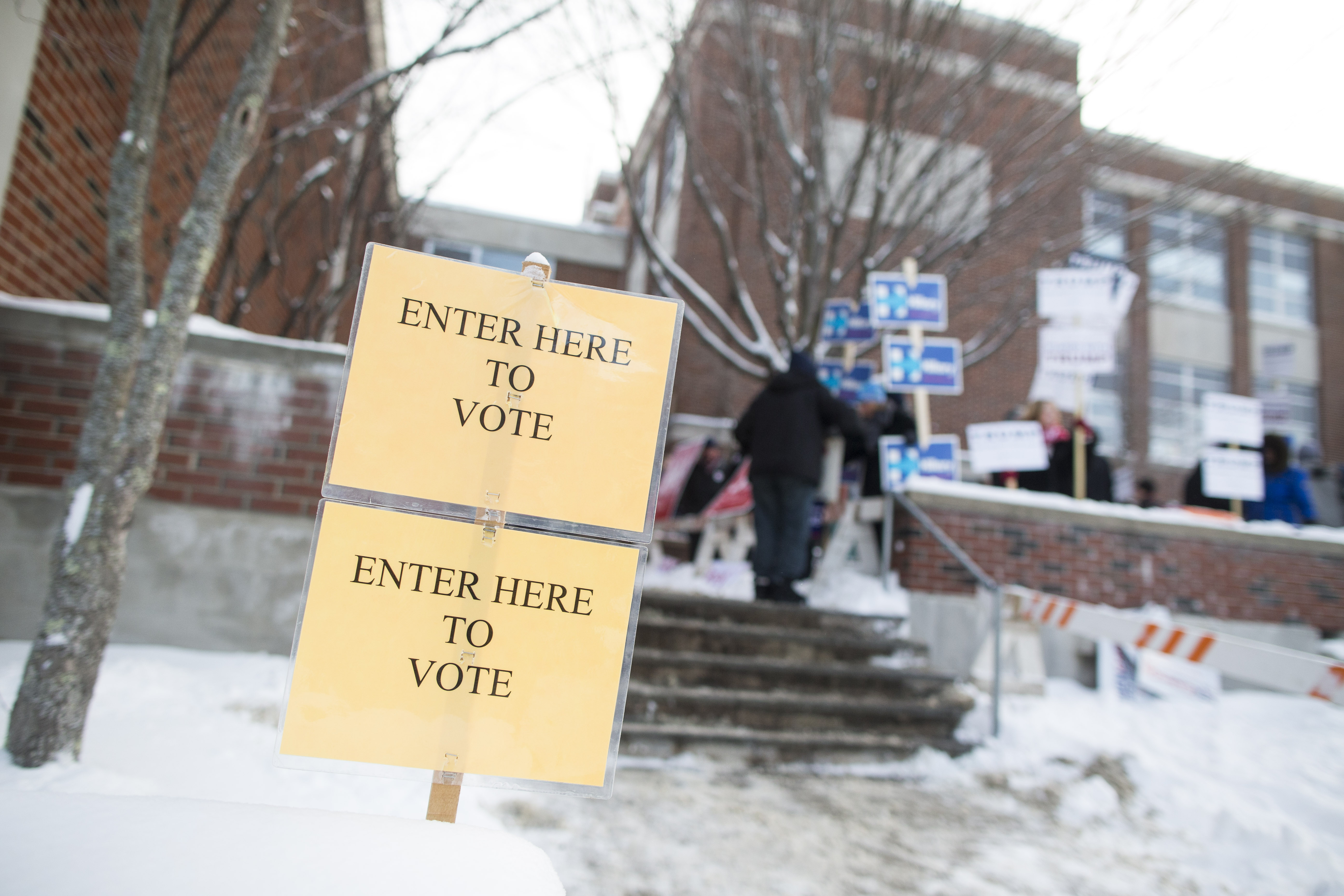 Los puestos de votación se abrieron muy temprano este martes en Nueva Hampshire. (Crédito: Scott Eisen/Getty Images)