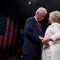 BROOKLYN, NY - JUNE 07: Democratic presidential candidate former Secretary of State Hillary Clinton (R) and her husband former U.S. president Bill Clinton embrace during a primary night event on June 7, 2016 in Brooklyn, New York. Hillary Clinton surpassed the number of delegates needed to become the democratic nominee over rival Bernie Sanders with a win in the New Jersey presidential primary (Photo by Justin Sullivan/Getty Images)