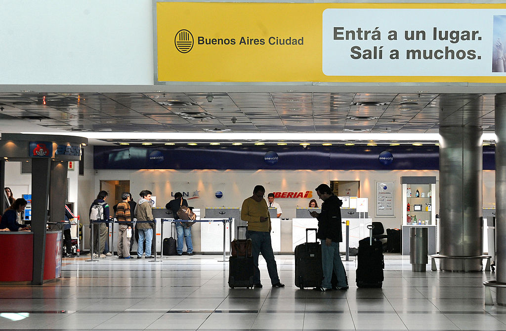 Aeropuerto Internacional Ezeiza, Buenos Aires, Argentina. (Crédito: DANIEL GARCIA/AFP/Getty Images)