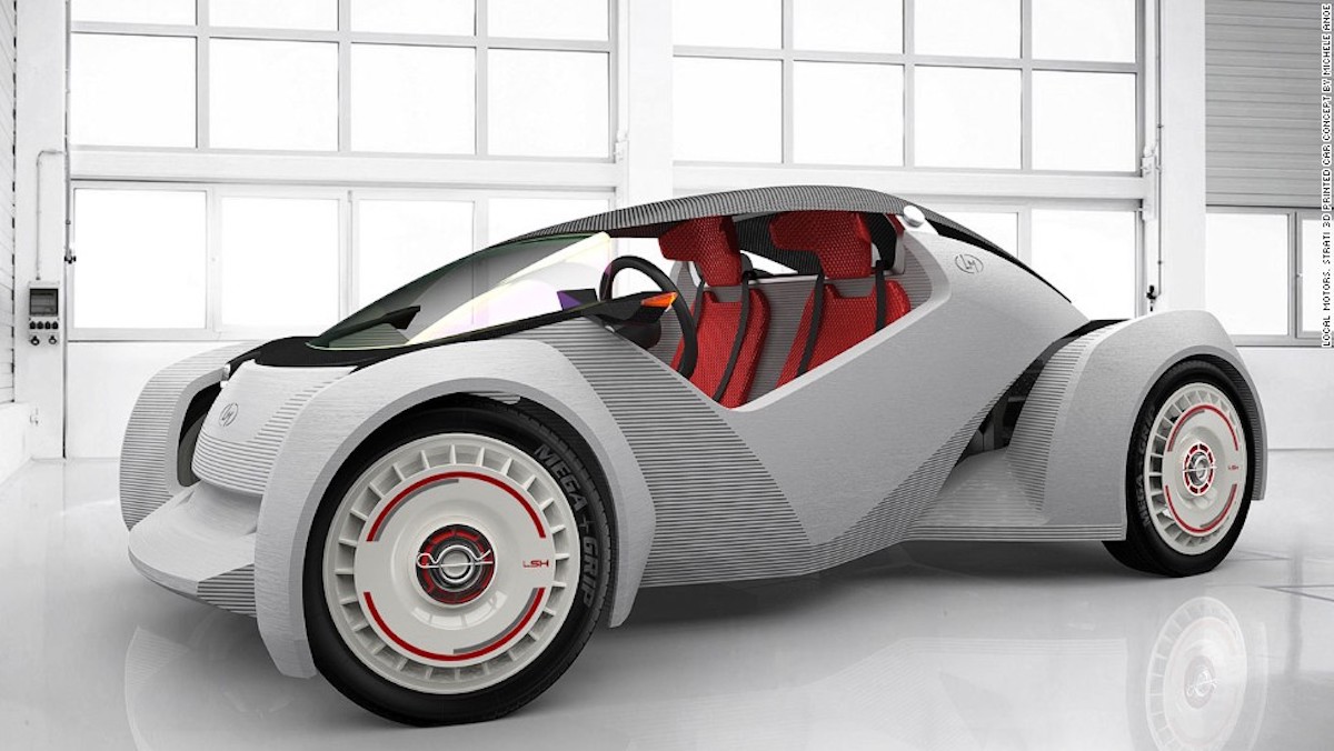 Local Motors previamente produjo el primer auto impreso en 3D del mundo, el Strati. 
