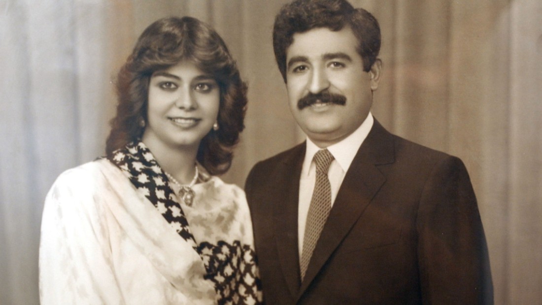 Raghad Hussein con su esposo, Hussein Kamel. Él fue asesinado en 1996 por los hombres de su padre, Saddam Hussein.