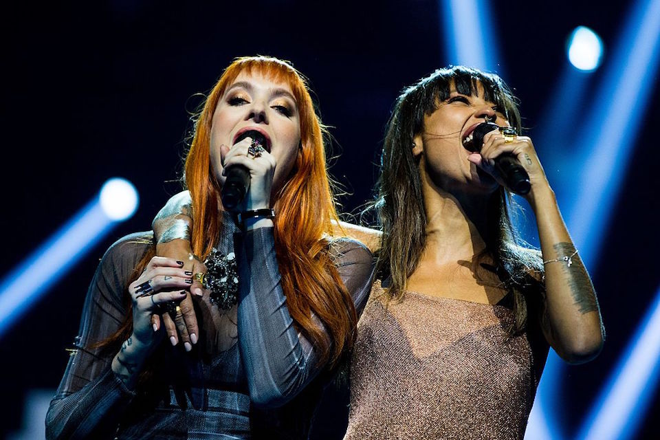 Swedish band Icona Pop perform during the 2016 Nobel Peace Prize Concert at Telenor Arena in Oslo, Norway, December 11, 2016. / AFP / NTB Scanpix / Vegard Wivestad GROTT (Photo credit should read VEGARD WIVESTAD GROTT/AFP/Getty Images)