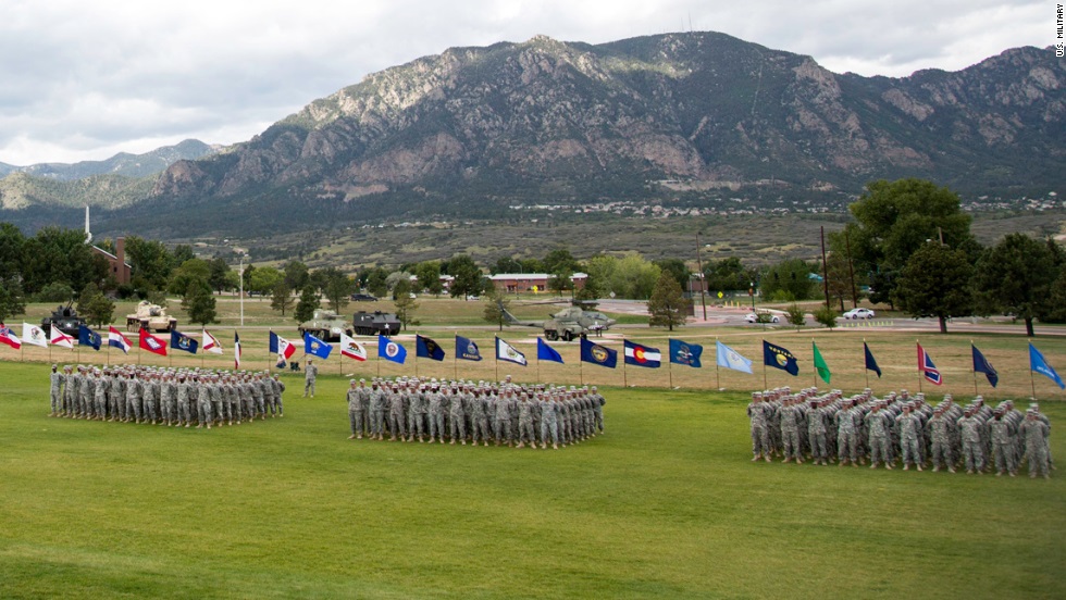 Las tropas en Forth Carson Colorado. 
