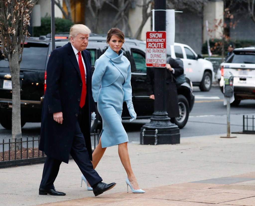 Donald Trump junto a su esposa Melania en el día de la Toma de Posesión