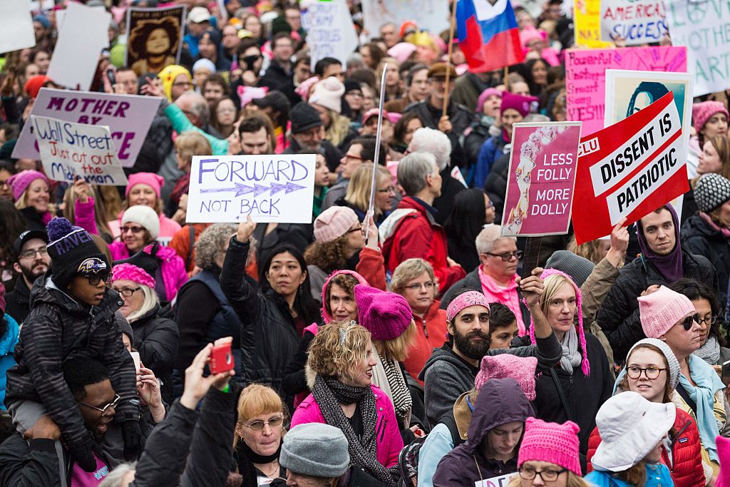 Miles de mujeres se manifestaron contra el presidente Donald Trump el pasado 21 de enero de 2017 en Washington, además de otras ciudades del mundo. (Crédito: ZACH GIBSON/AFP/Getty Images)