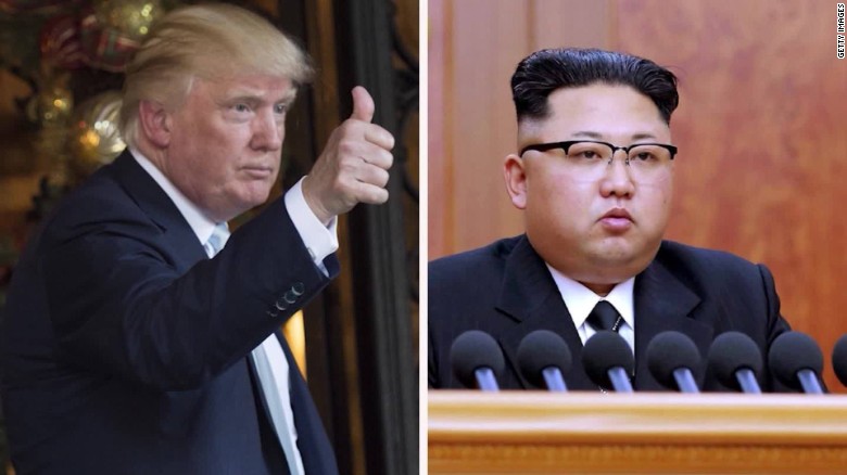 El presidente de Estados Unidos Donald Trump (izquierda) y el líder de Corea del Norte, Kim Jong Un.