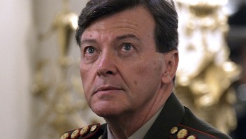 Picture of Argentine general Cesar Milani taken on November 11, 2013 before Argentine President Cristina Fernandez de Kirchner took oath to newly appoined ministers. Argentina's Congress on December 19, 2013 approved the chief of the army's promotion to a higher rank, lieutenant general, despite accusations of rights abuses during the country's 1976-83 military dictatorship. President Fernandez de Kirchner had backed army chief Cesar Milani's promotion to the rank of lieutenant general. AFP PHOTO / JUAN MABROMATA (Photo credit should read JUAN MABROMATA/AFP/Getty Images)