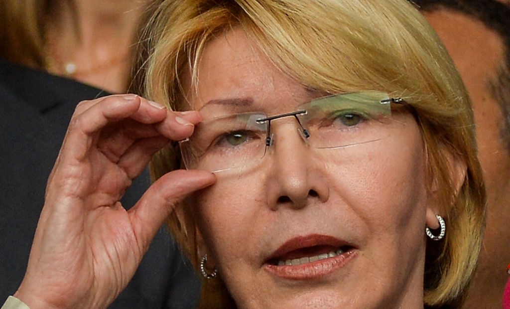 Venezuela's Attorney General Luisa Ortega Diaz speaks to the media during a press conference, outside the Supreme Court of Justice building in Caracas on June 8, 2017. Ortega Diaz started a nullity appeal against Venezuelan President Nicolas Maduro's referendum on contested constitutional reforms. / AFP PHOTO / LUIS ROBAYO (Photo credit should read LUIS ROBAYO/AFP/Getty Images)
