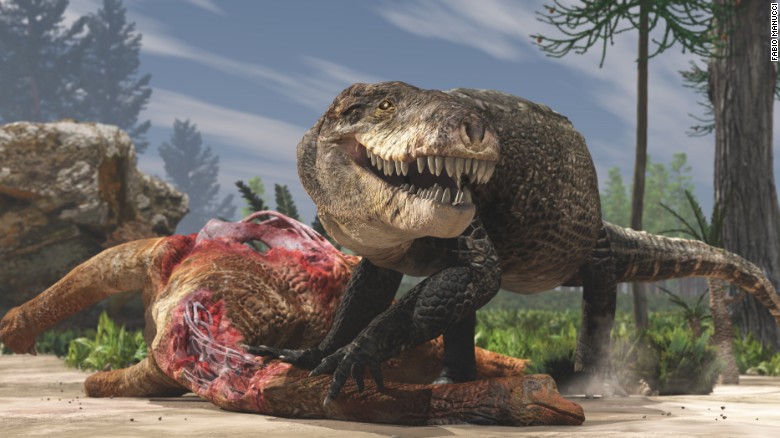 Descubren un cocodrilo gigante de la era Jurásica que tenía dientes de  Tiranosaurio rex | CNN