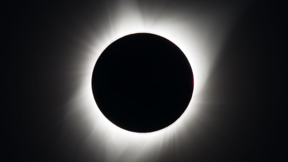 A total solar eclipse is seen on Monday, August 21, 2017 above Madras, Oregon. A total solar eclipse swept across a narrow portion of the contiguous United States from Lincoln Beach, Oregon to Charleston, South Carolina. A partial solar eclipse was visible across the entire North American continent along with parts of South America, Africa, and Europe. Photo Credit: (NASA/Aubrey Gemignani)