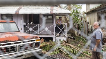 SAN JUAN, PUERTO RICO - SEPTEMBER 21: Carlota Benitez, 77, and her husband Benjamin Benitez, at their home in the Guaynabo suburb after Hurricane Maria made landfall, September 21, 2017 in San Juan, Puerto Rico. The majority of the island has lost power, in San Juan many are left without running water or cell phone service, and the Governor said Maria is the "most devastating storm to hit the island this century." (Photo by Alex Wroblewski/Getty Images)