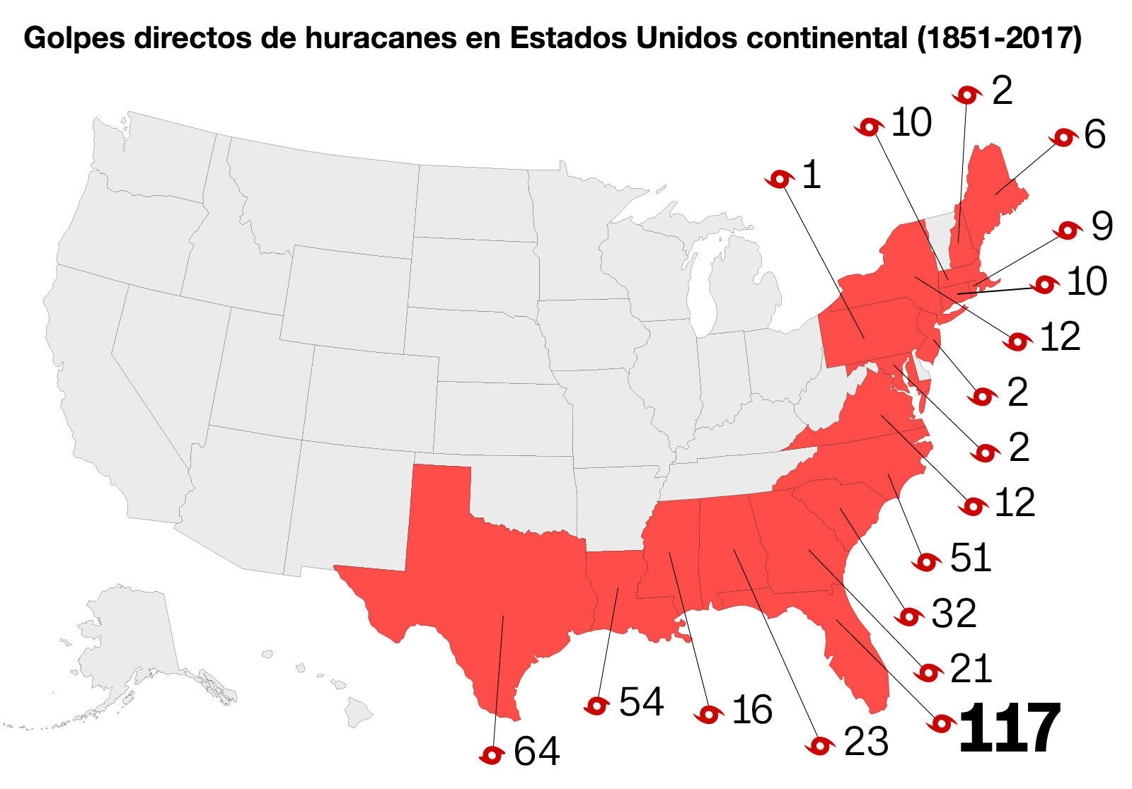 Este es el lugar en EE.UU. al que más golpean los huracanes CNN