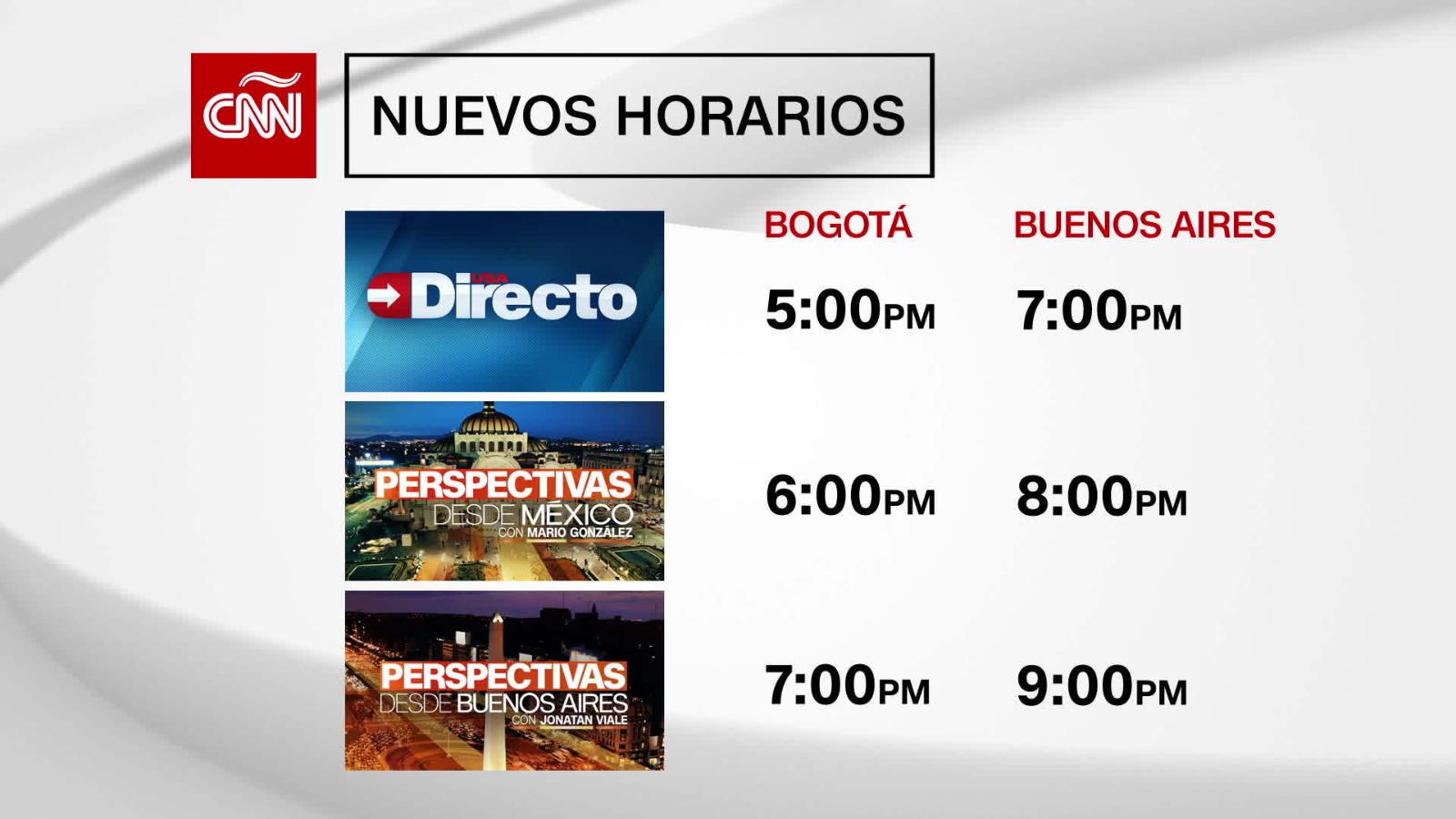 Nuevos horarios en las tardes de CNN en Español