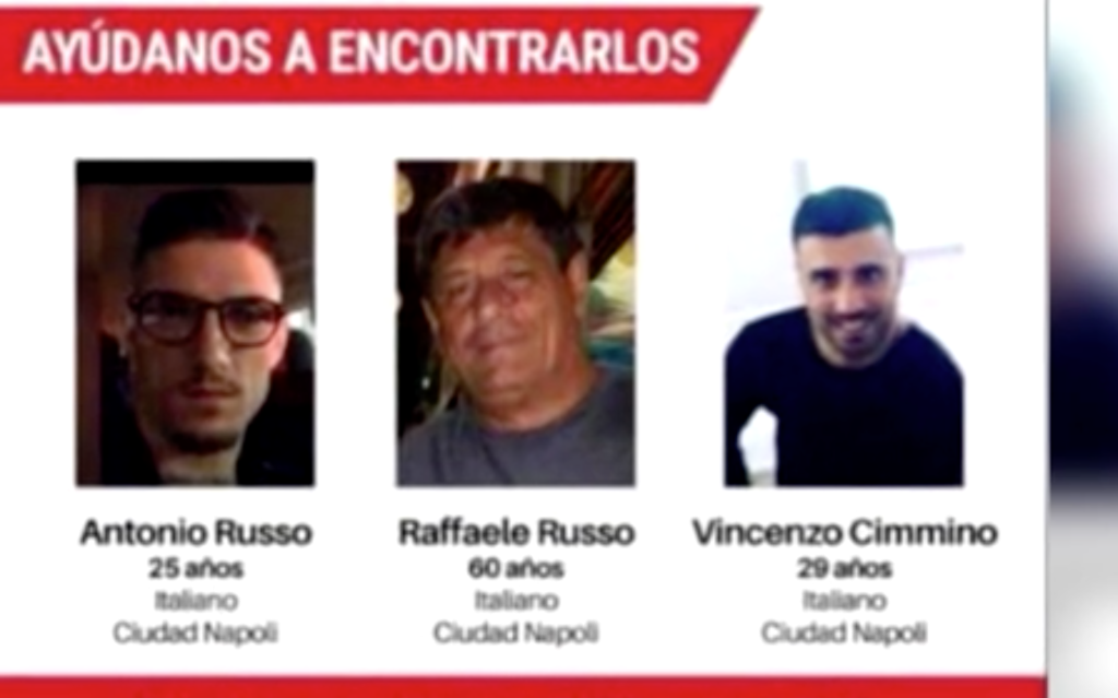 Rafaelle y Antonio Russo y Vicenzo Cimmino. italianos desaparecidos en Jalisco, México