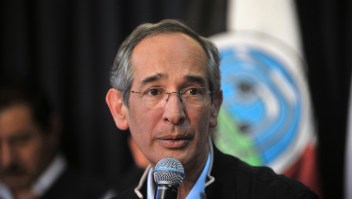 Guatemalan President Alvaro Colom speaks during a press conference on October 14, 2011 in Guatemala City. Guatemala remains under red alert as President Colom informed about the death of 22 people, as a result of torrential rains. AFP PHOTO / Johan Ordonez (Photo credit should read JOHAN ORDONEZ/AFP/Getty Images)