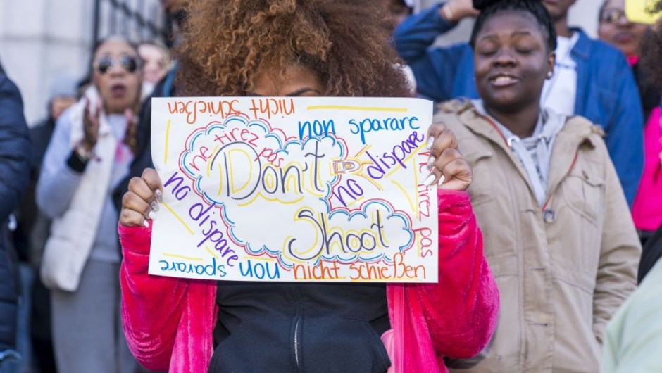 PHILADELPHIA, PA - MARCH 14: Students at Philadelphia High School of Creative And Performing Arts participate in a walkout to address school safety and gun violence on March 14, 2018 in Philadelphia, Pennsylvania. Students across the country are walking out of classes for 17 minutes to honor the lives of the 17 people killed at Stoneman Douglas High School in Florida this past February. (Photo by Jessica Kourkounis/Getty Images)
