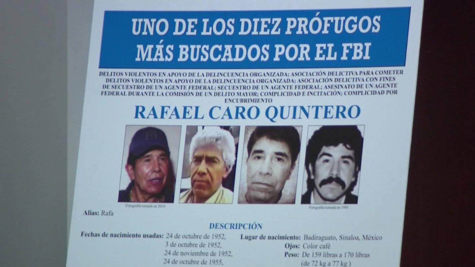 La Corte de México concede la suspensión definitiva de la extradición de Rafael Caro Quintero a Estados Unidos.