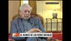 Vargas Llosa, preocupado por las redes sociales