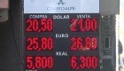 Peso argentino continúa devaluándose frente al dólar