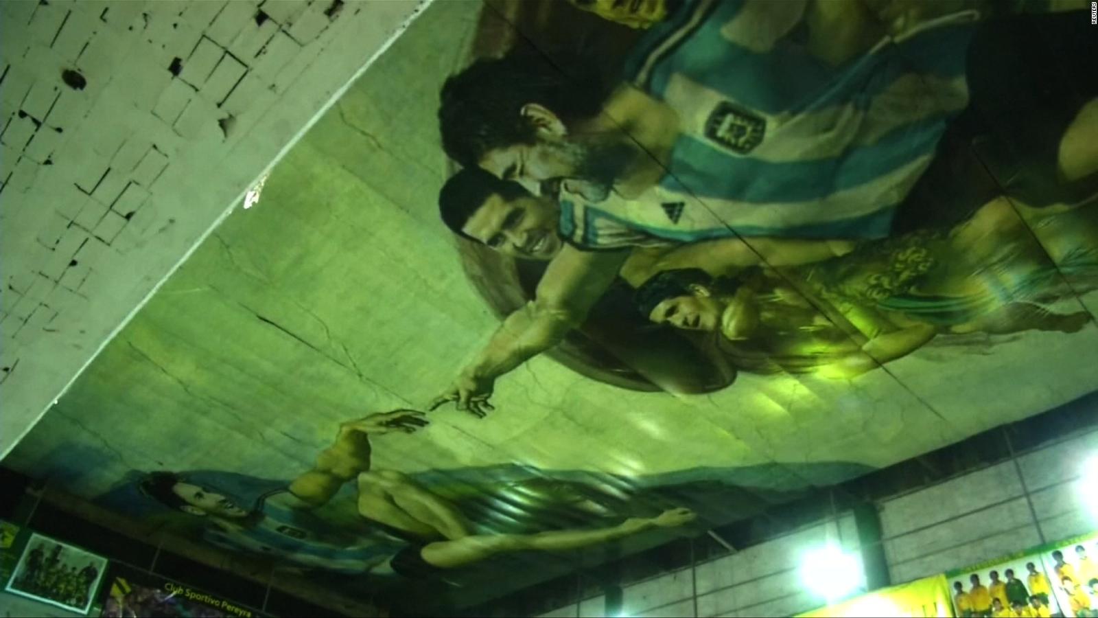 El mural de Midland a Maradona y Messi - Olé