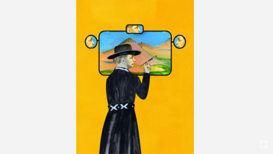 La artista Georgia O'Keeffe a menudo convertía su Ford Model A en su estudio de pintura. Usaba el respaldo de los asientos como caballete. (Crédito: "Recipes for Good Luck", por Ellen Weinstein, publicado por Chronicle Books 2018).