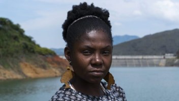 Retrato de la activista de medio ambiente afrocolombiana Francia Márquez distribuido por Goldman Prize.