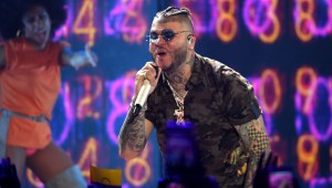 CORAL GABLES, FL - JULY 06: Farruko performs on stage during Univision's "Premios Juventud" 2017 Celebrates The Hottest Musical Artists And Young Latinos Change-Makers at Watsco Center on July 6, 2017 in Coral Gables, Florida. (Photo by Rodrigo Varela/Getty Images for Univision)