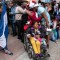 Inmigrantes centroamericanos llegan a la frontera entre México y Estados Unidos después de un largo 'Via Crucis'. (Crédito: GUILLERMO ARIAS/AFP/Getty Images)