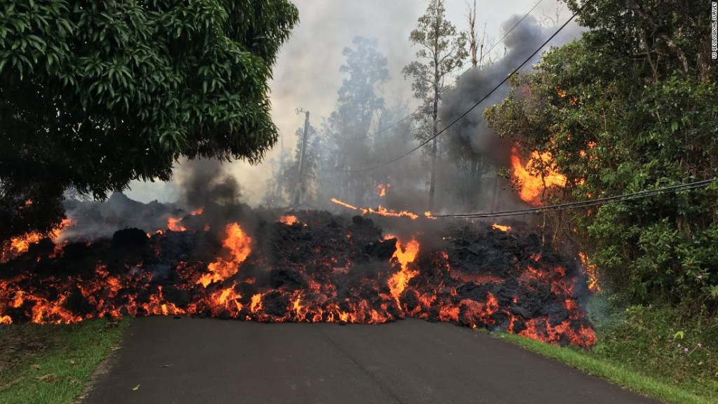 Lava del volcán Kilauea en Hawai