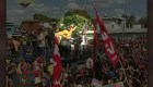 Arrojan objeto contra Nicolás Maduro en evento de campaña
