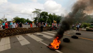 Barricada en las manifestaciones en Nicaragua. (Crédito: INTI OCON/AFP/Getty Images)