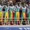 Fanáticos de Senegal durante su victoria 2-1 sobre Polonia el martes. (Crédito: Getty Images)