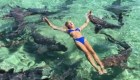 Tiburón muerde a modelo de Instagram en las Bahamas