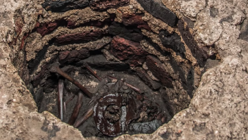 Los restos de un niño de unos cinco años fueron depositados como ofrenda a Huitzilopochtli, dios de la guerra, en el Templo Mayor de Ciudad de México.