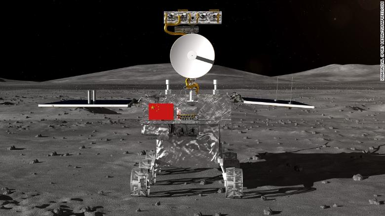 El rover de China para la sonda lunar Chang'e-4, que se espera aterrice en el otro lado de la luna este año, fue presentado el miércoles. (Crédito: Xinhua via ZUMA Wire)