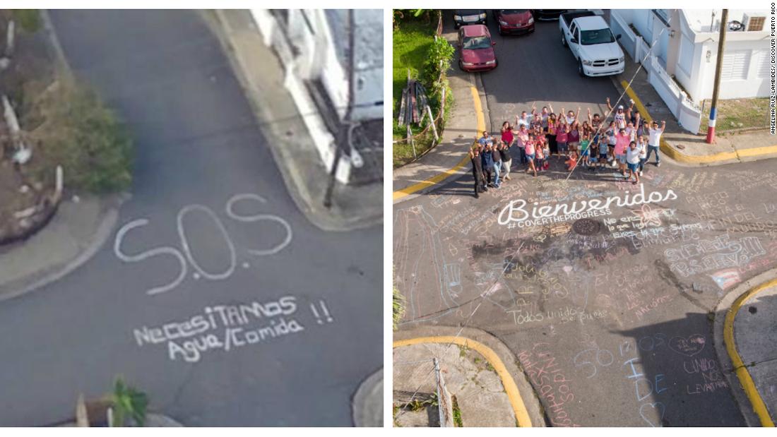 Poblado De Puerto Rico Escribió Sos En La Calle Tras El