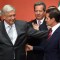 López Obrador junto a Peña Nieto en la reunión de transición, el 20 de agosto de 2018. (Crédito: ALFREDO ESTRELLA/AFP/Getty Images)