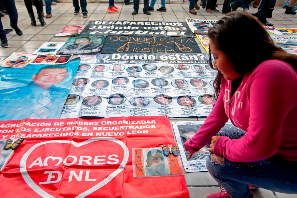 Manifestación en contra de desapariciones y secuestros en México. (Crédito: JULIO CESAR AGUILAR/AFP/Getty Images)