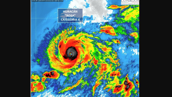 Imagen satélite del huracán Rosa, de categoría 4. (Crédito: Conagua).