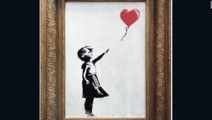 Imagen de 'Niña con globo' de Banksy.
