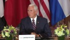 El vicepresidente Mike Pence pide desalentar la inmigración ilegal durante la conferencia sobre Centroamérica