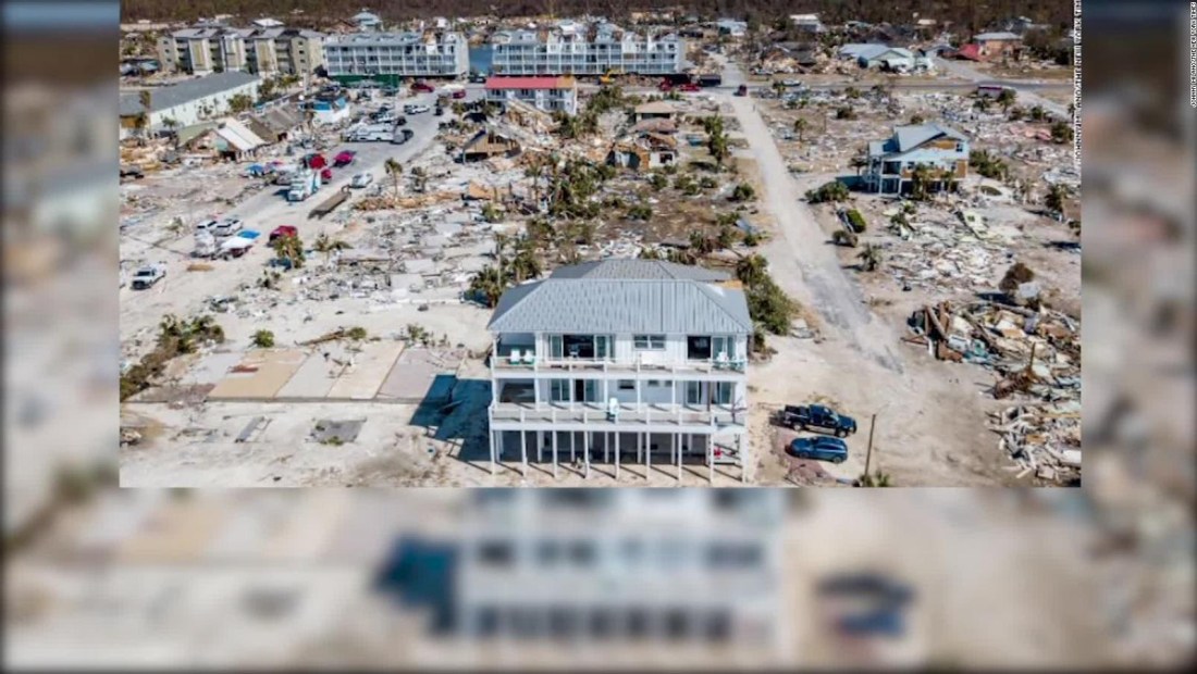 Una de las pocas casas que que soportaron el huracán Michael en Mexico Beach