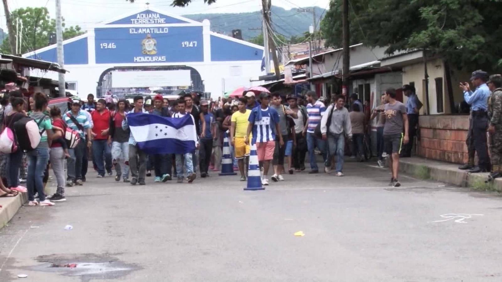 La segunda caravana de hondure os tuvo problemas en el control