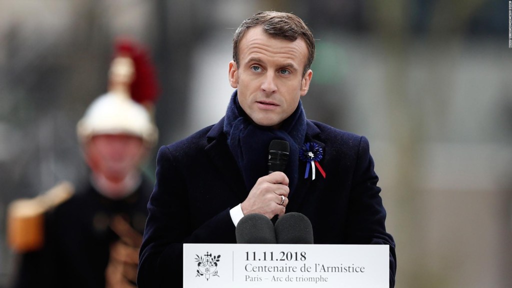 Macron reprende al nacionalismo mientras Trump observa el Día del Armisticio en París