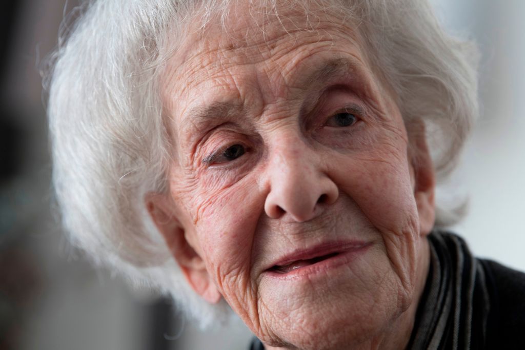 Uruguayan poet Ida Vitale is pictured during an interview with AFP at her home in Montevideo on September 10, 2018. - 94-year-old Vitale who has explored poetry, literary criticism, journalism and translation, will receive on November 24 the Literature FIL prize in Romance Languages 2018 in Guadalajara, Mexico. (Photo by Pablo PORCIUNCULA BRUNE / AFP) (Photo credit should read PABLO PORCIUNCULA BRUNE/AFP/Getty Images)
