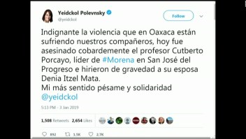 Asesinan a otro dirigente de Morena, en México