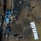 TOPSHOT - EDITORS NOTE: Graphic content / Aerial view of the scene where a massive blaze trigerred by a leaky pipeline took place the night before in Tlahuelilpan, Hidalgo state, Mexico on January 19, 2019. - An explosion and fire has killed at least 66 people who were collecting fuel gushing from a leaking pipeline in central Mexico, the Hidalgo state governor said on Saturday. (Photo by ALFREDO ESTRELLA / AFP) (Photo credit should read ALFREDO ESTRELLA/AFP/Getty Images)