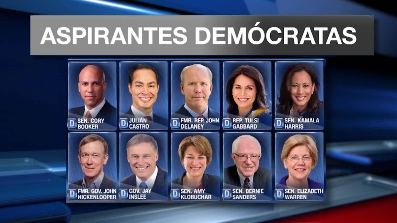 Así va la lista de demócratas aspirantes a la candidatura presidencial
